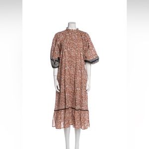 Cleobella Floral Print Midi Length Dress Barely Worn XS